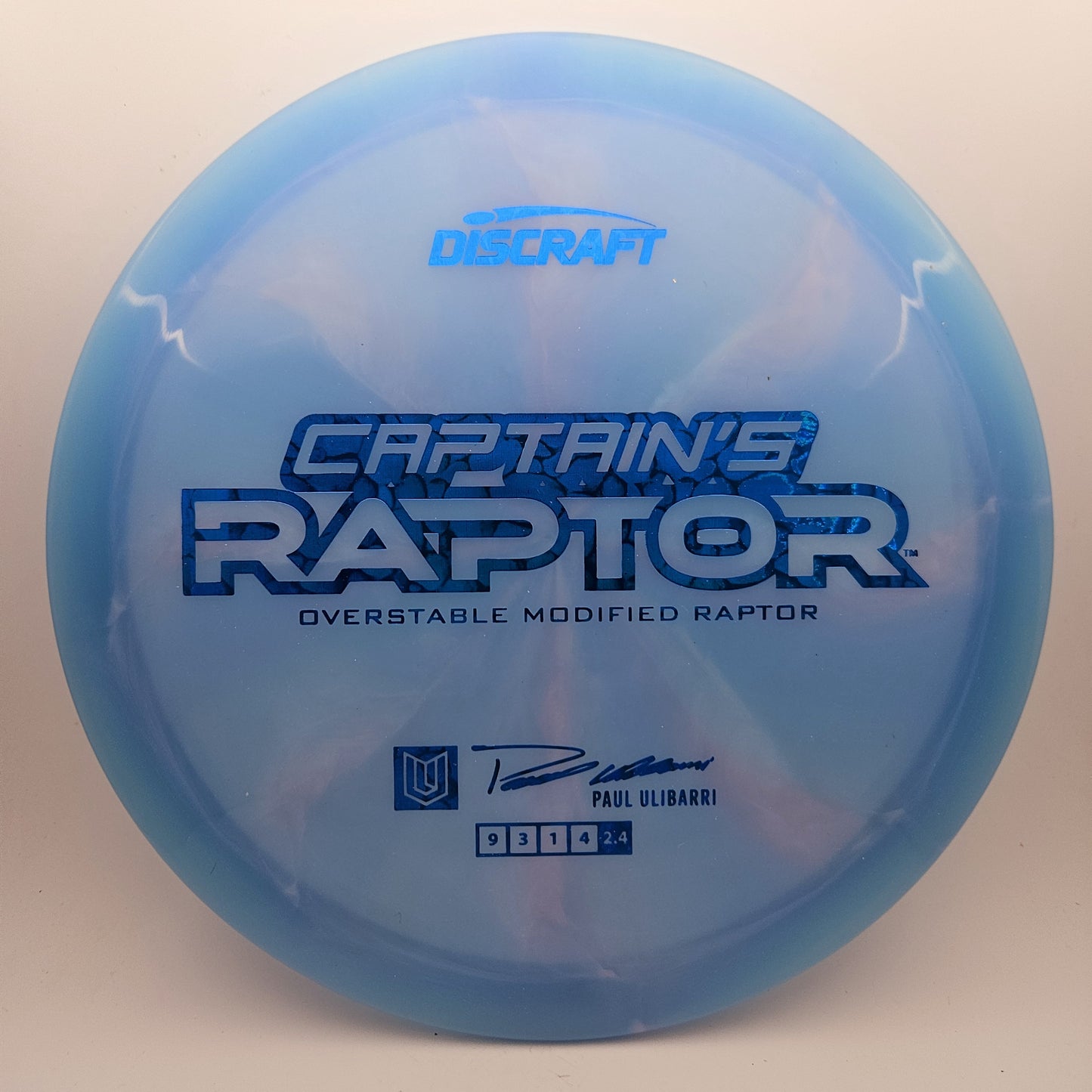#11956 170-172g Blue, Paul Ulibarri Z Swirl Captain's Raptor