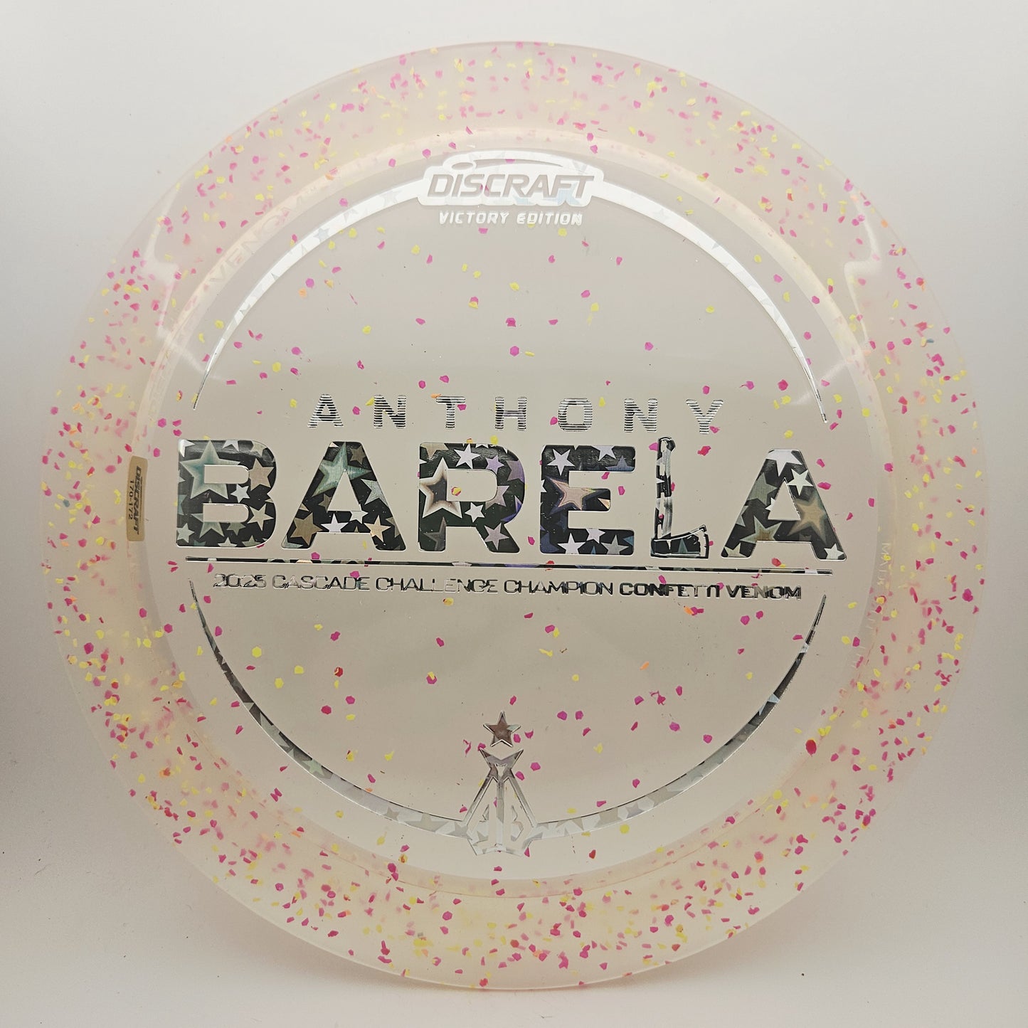 #14484 170-172g Clear, Anthony Barela Cascade Challenge Champion Z Confetti Venom