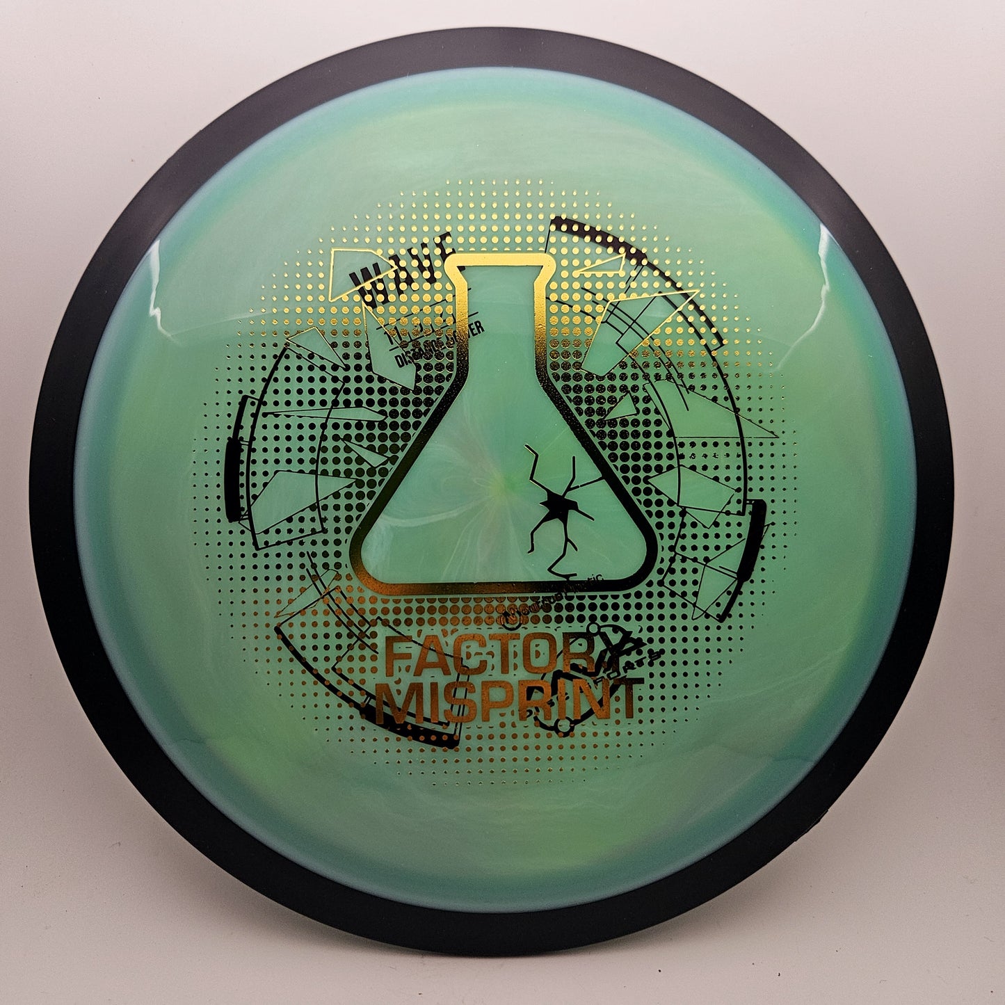 #12228 166g Teal, Misprint Neutron Wave - Misprint