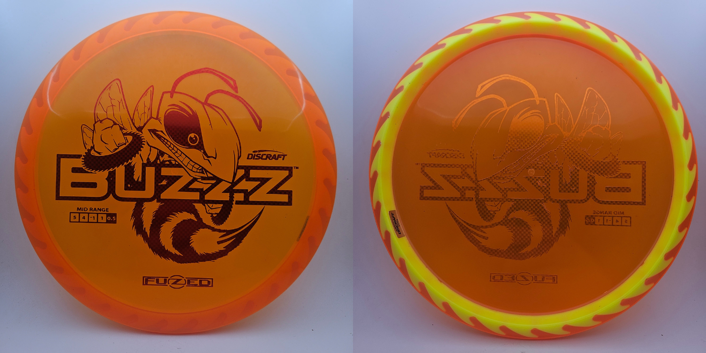 #11301 177+g Orange / Yellow, Red Checker Foil, Buzzzsaw Fuzed Buzzz