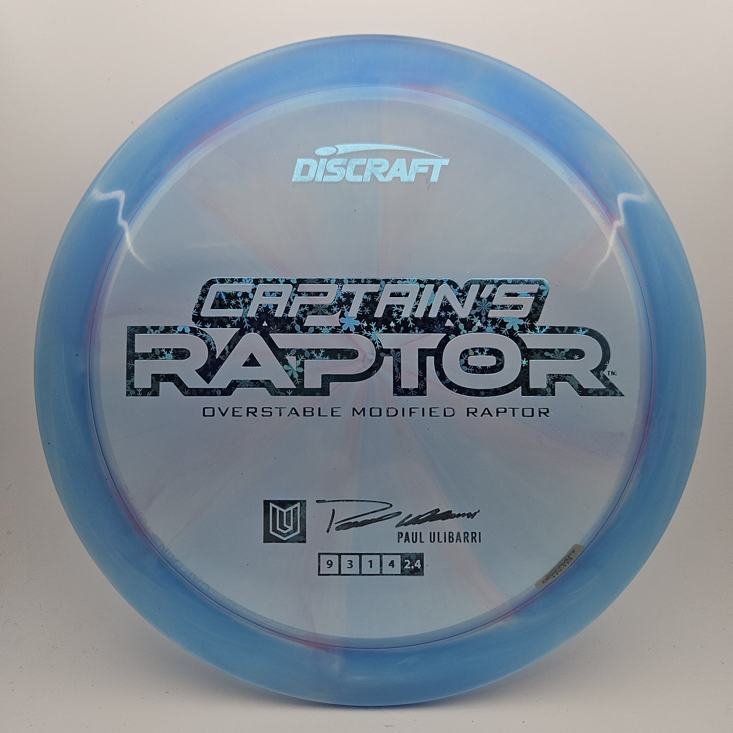 #11594 173-174g Blue, Paul Ulibarri Z Swirl Captain's Raptor