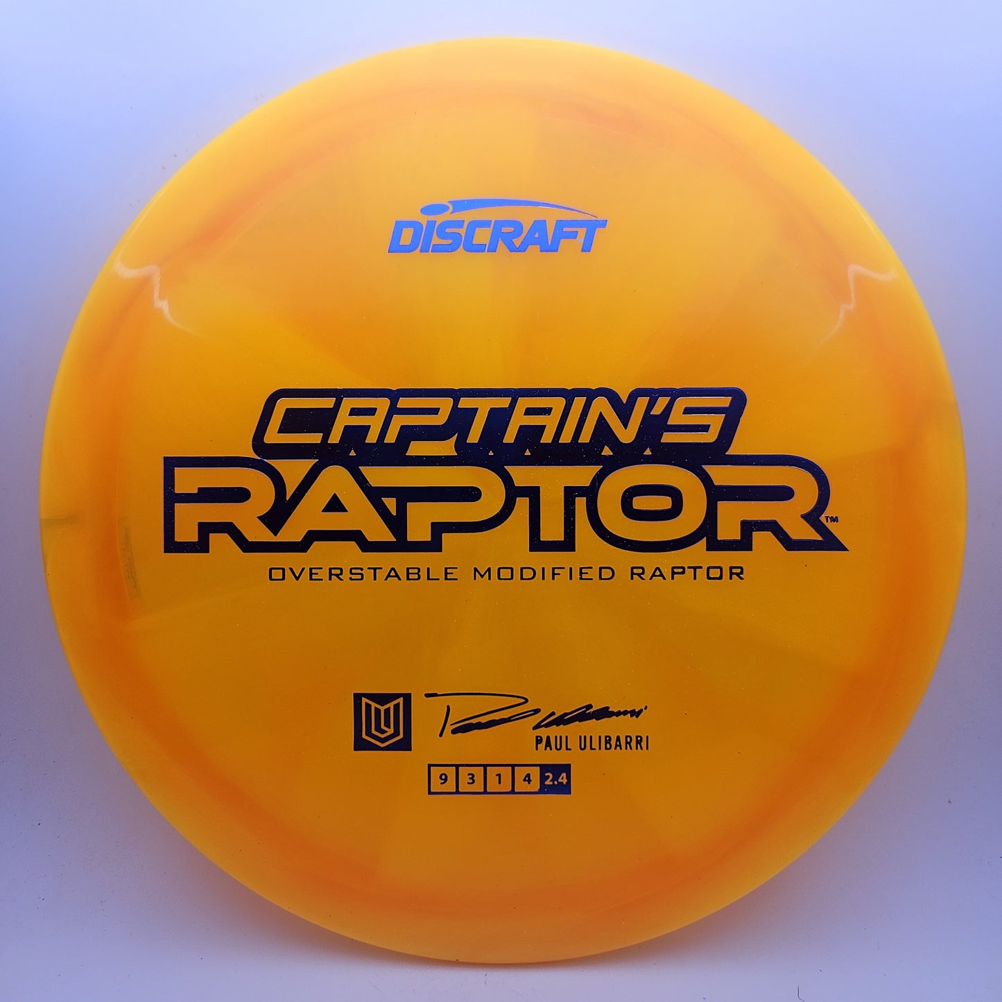 #11954 173-174g Orange, Paul Ulibarri Z Swirl Captain's Raptor