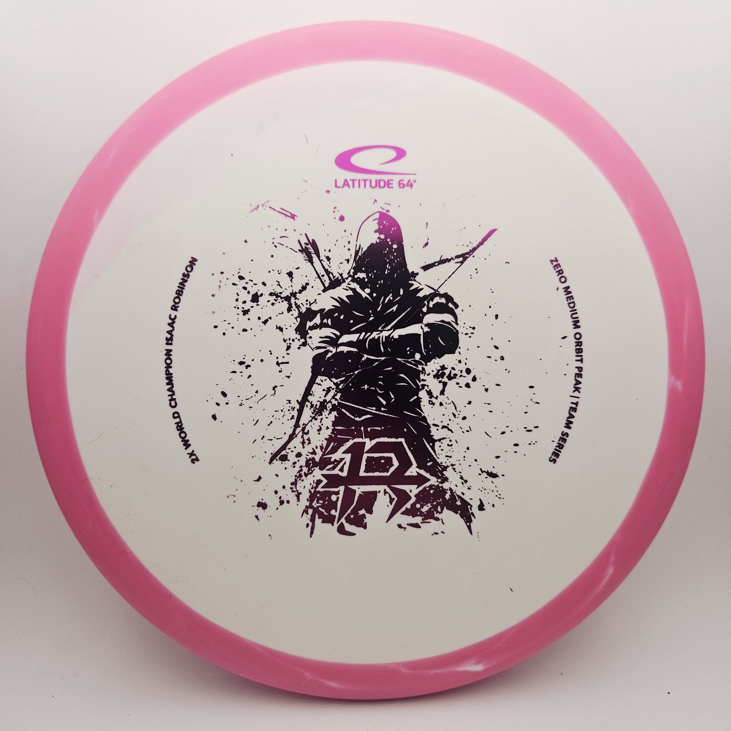 #13990 174g White / Pink, Isaac Robinson Team Series Zero Medium Orbit Peak