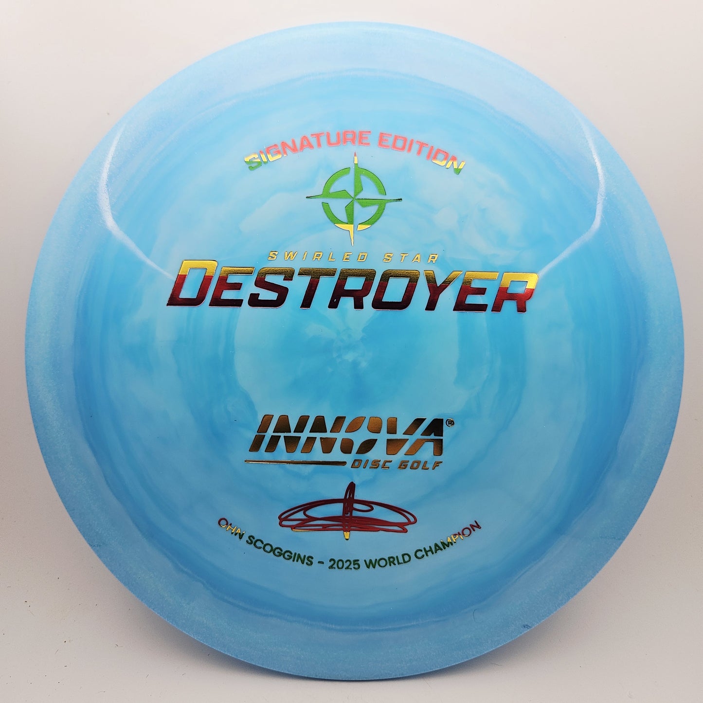 #16144 171g Blue, Ohn Scoggins Swirled Star Destroyer