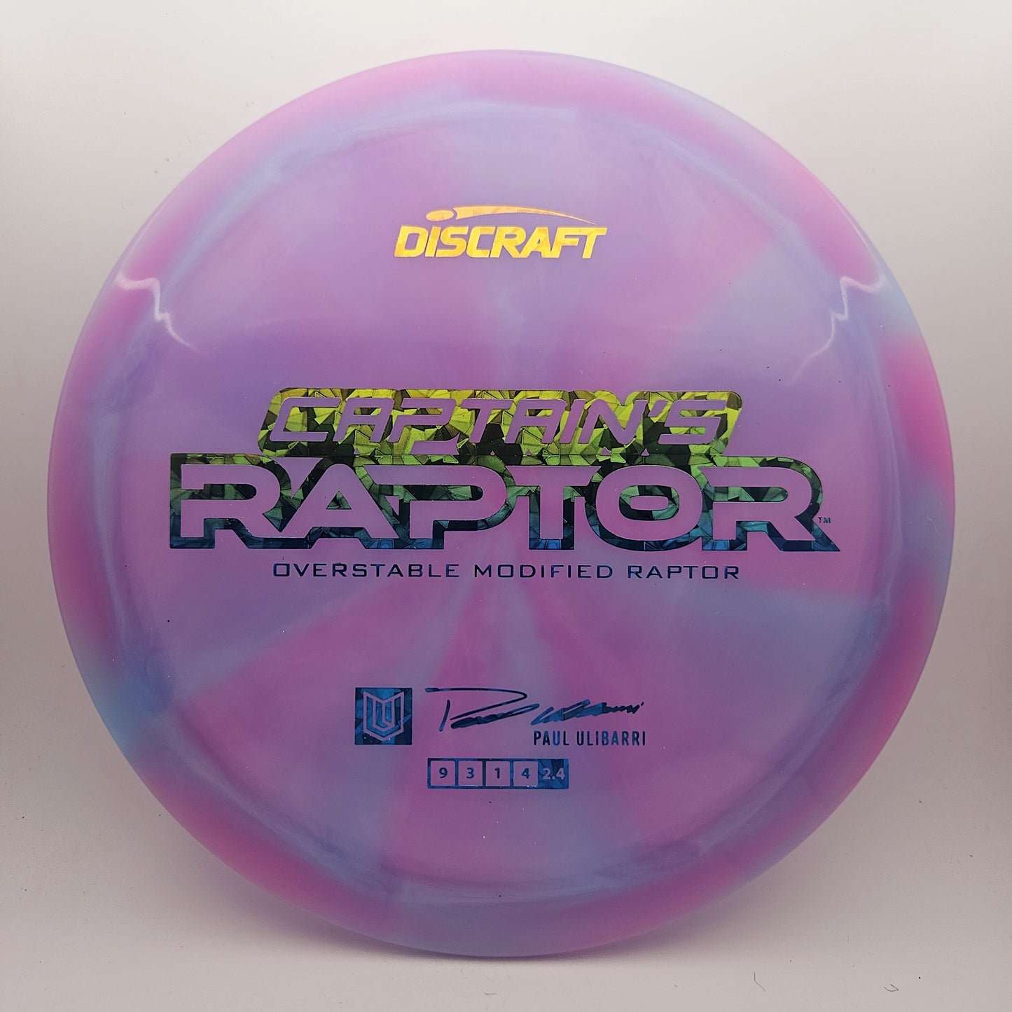 #11950 170-172g Purple, Paul Ulibarri Z Swirl Captain's Raptor