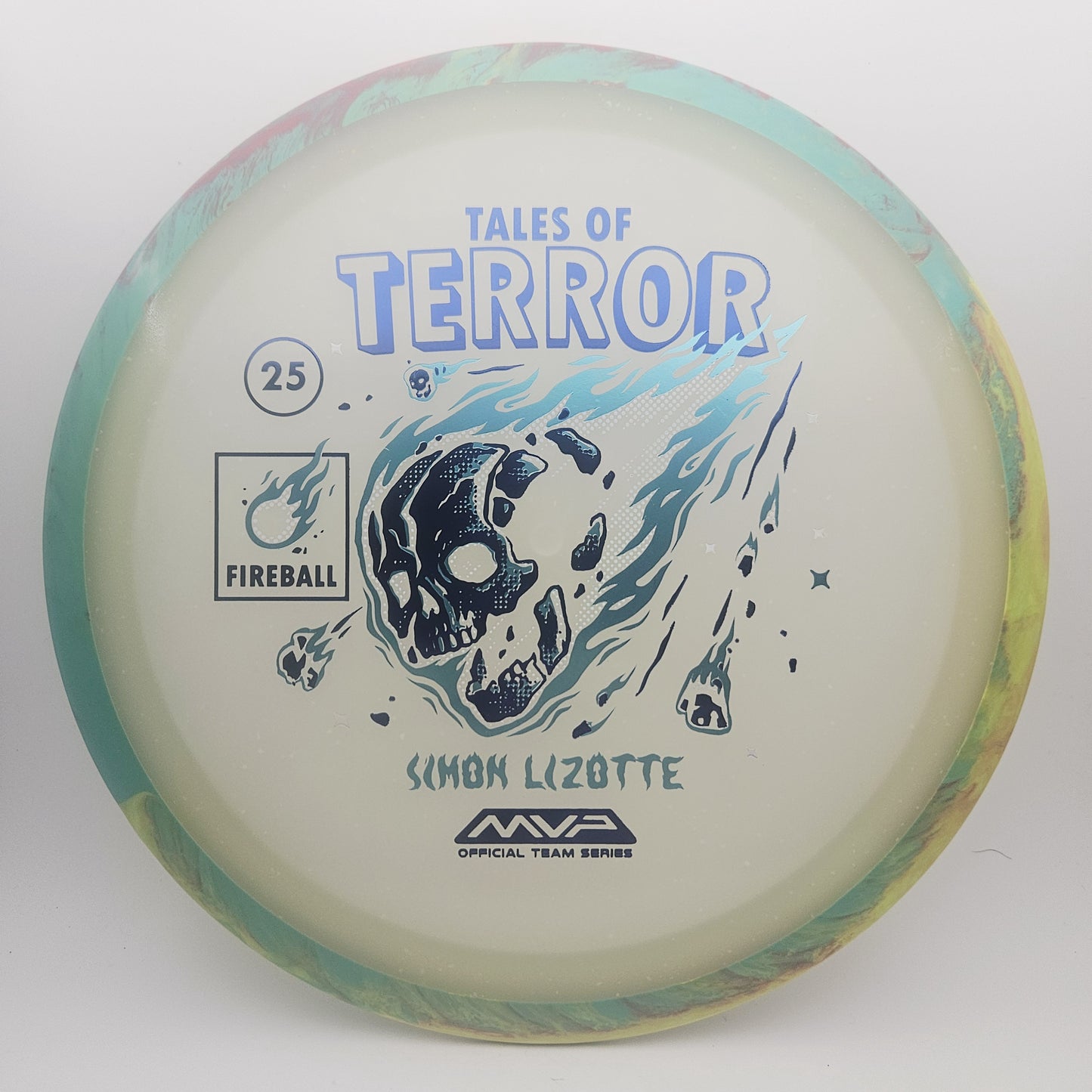 #15514 174g Green/Yellow / Blue Glow, Tales of Terror - Halloween 2025 - Simon Lizotte Particle Eclipse Fireball
