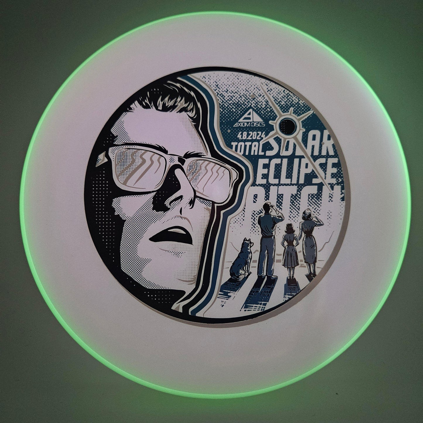 #4823 159g Glow / White / Green, Solar Eclipse Total Eclipse Pitch