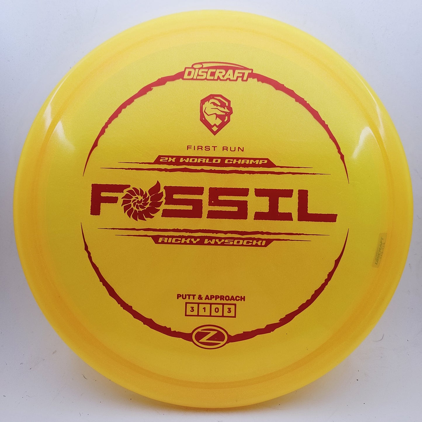 #19610 173-174g Yellow, Ricky Wysocki First Run Z Colorshift Fossil - Ricky Wysocki First Run