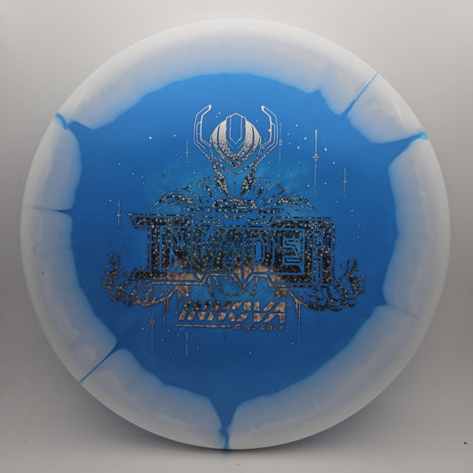 #10135 171g Blue / White Halo Star Invader