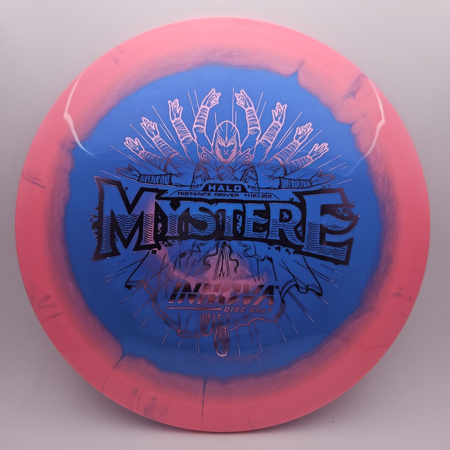 #9456 171g Blue / Pink Halo Star Mystere