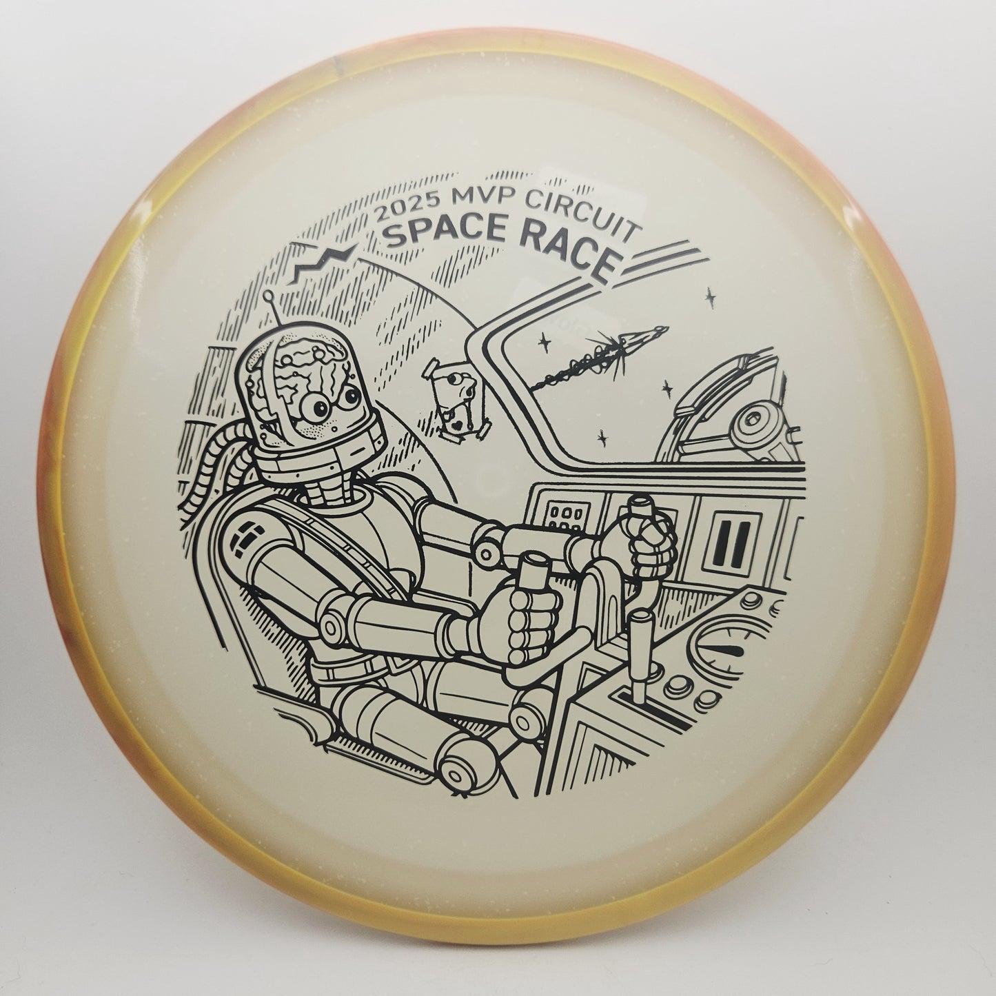 #17062 173g Orange / Blue Glow, Space Race 2025 Particle Eclipse Crave