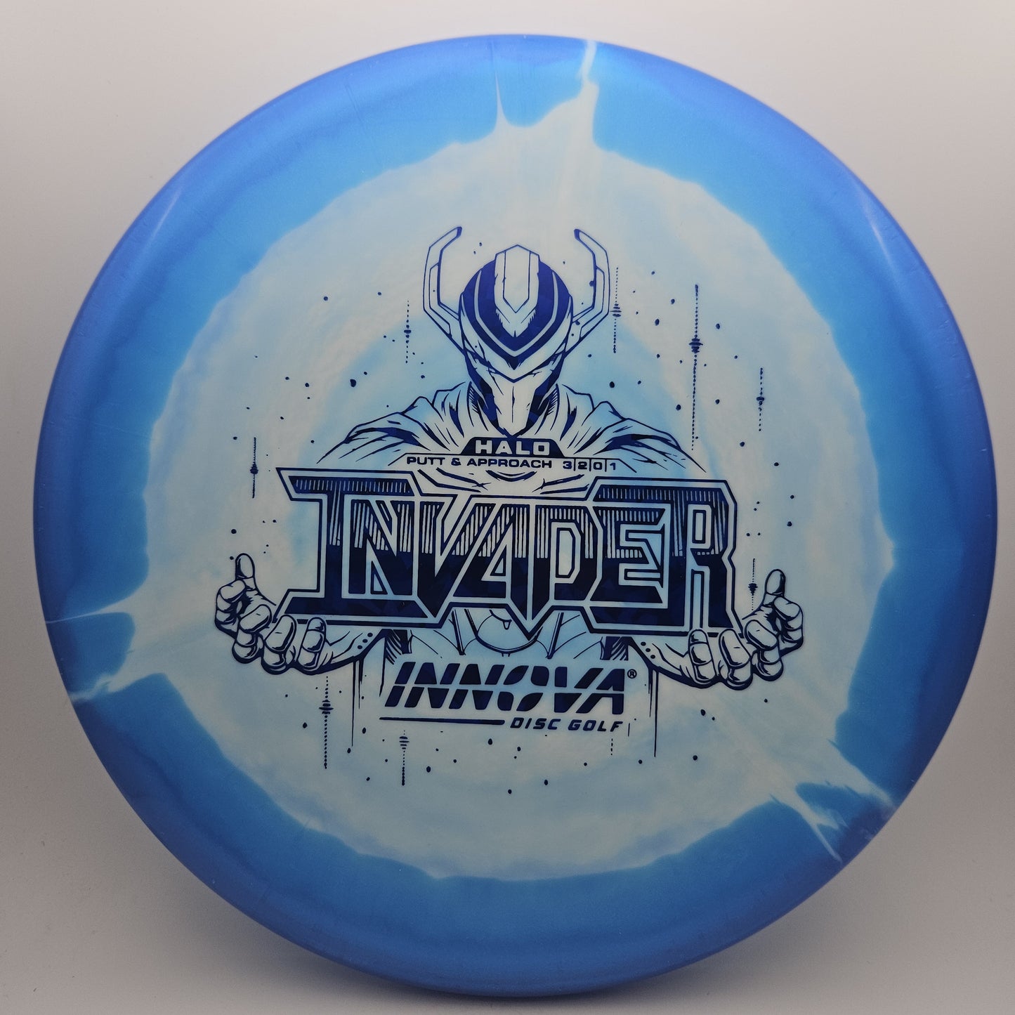 #10136 170g White / Blue Halo Star Invader