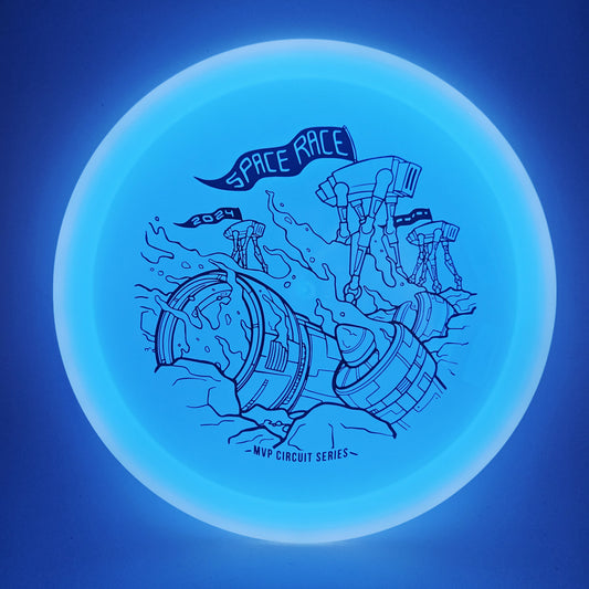 #14799 171g Blue Plate / White Rim, Space Race 2024 Total Eclipse Crave