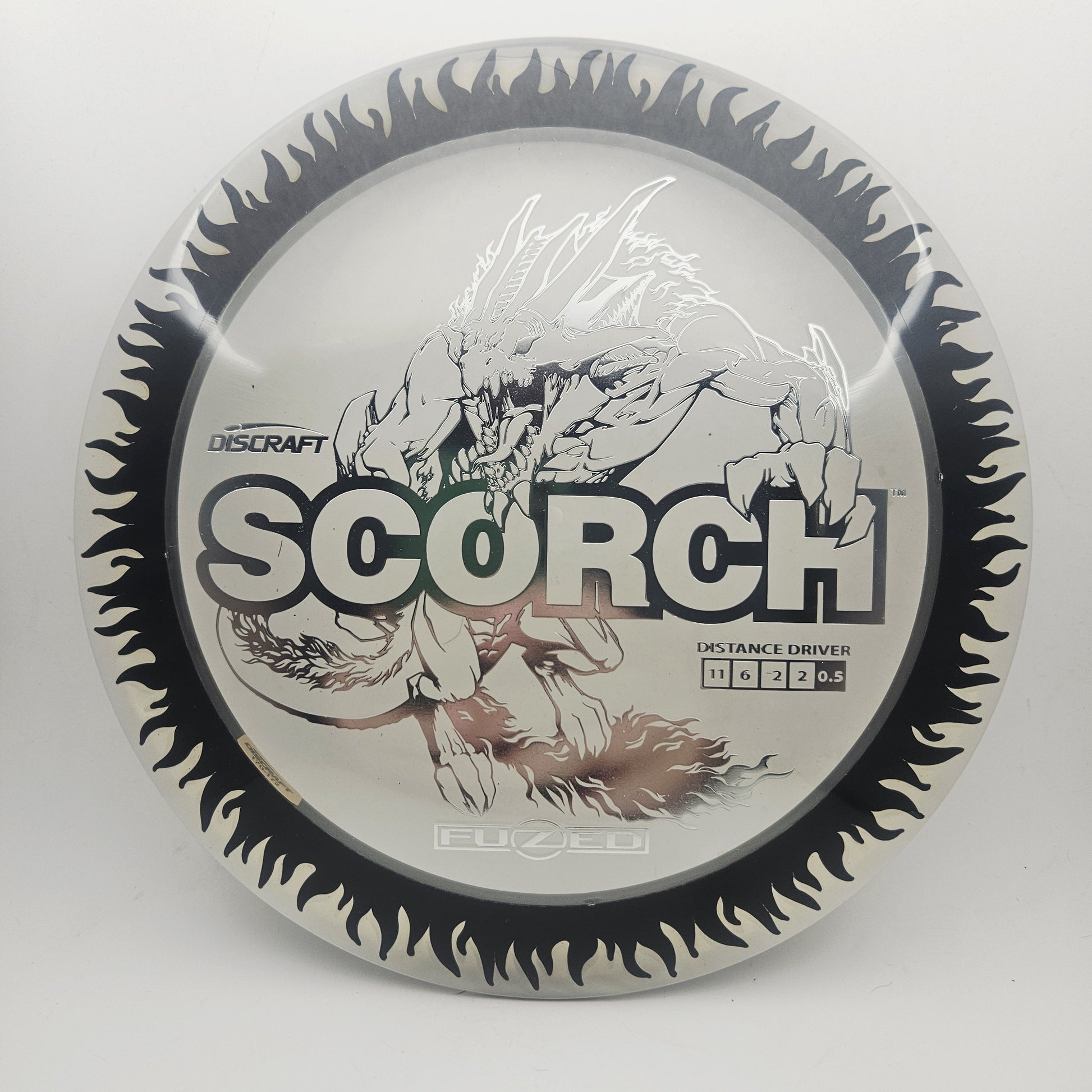 #19512 170-172g Clear / Black, Flames FuZed Scorch - Flames
