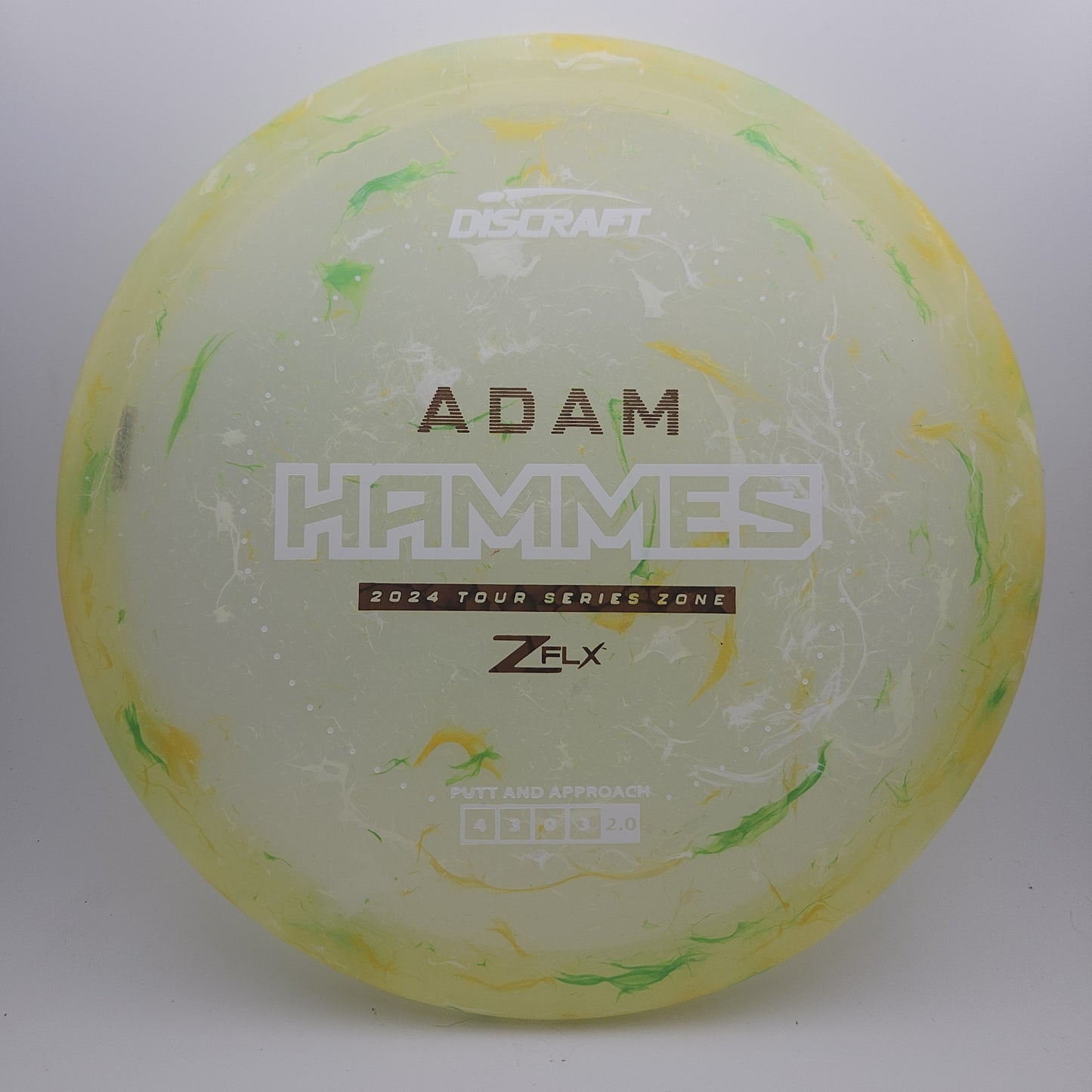 #6472 173-174g Yellow, Adam Hammes Tour Series Jawbreaker Z Flx Zone