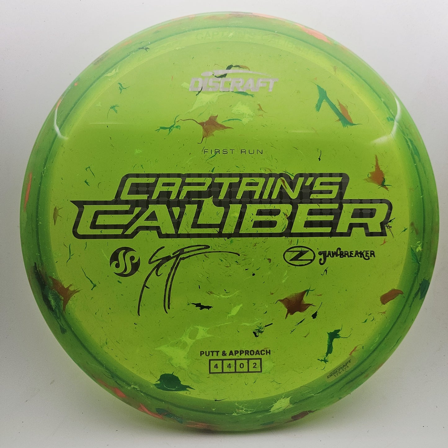 #20720 173-174g Green, First Run Z Jawbreaker Captains Caliber - First Run