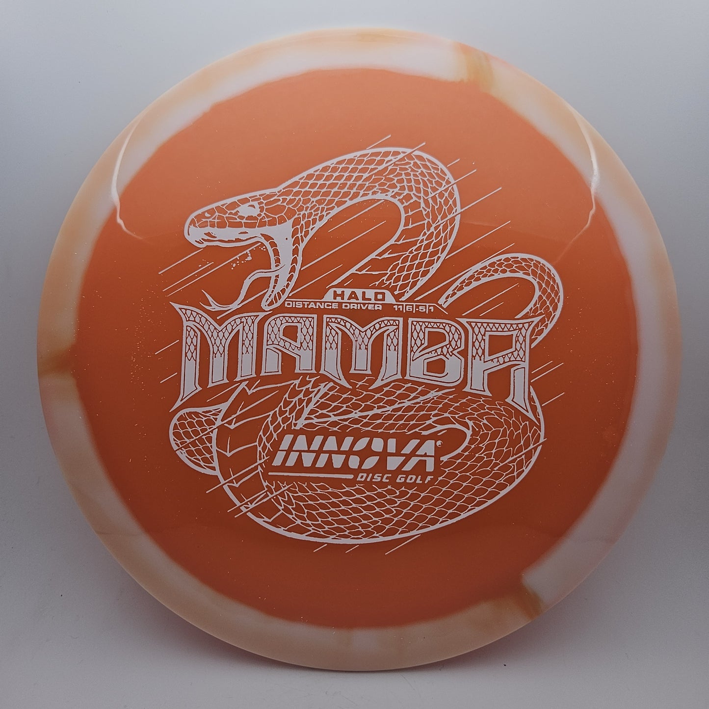 #9449 164g Orange / White Halo Star Mamba