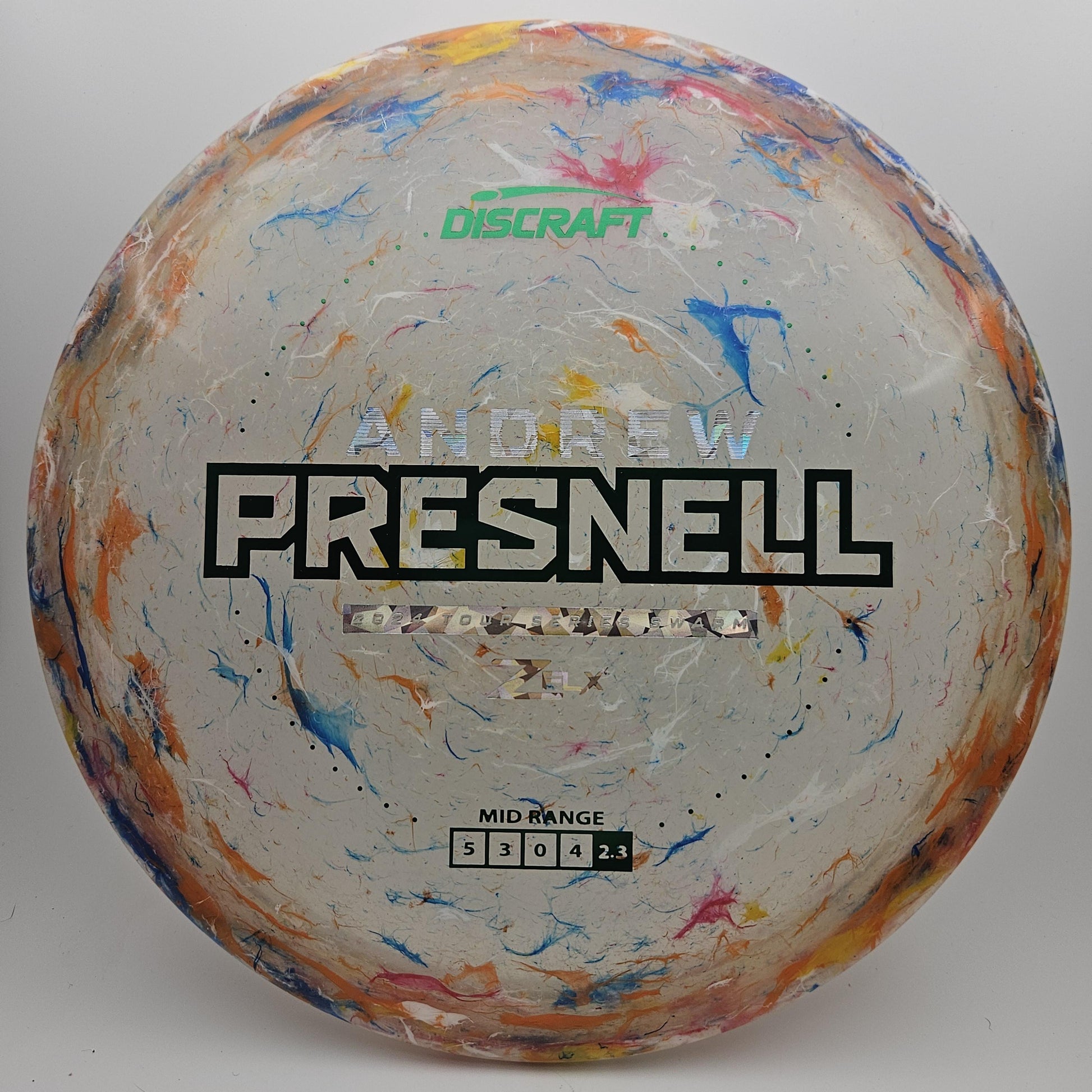 #5989 175-176g Clear, Andrew Presnell Tour Series Jawbreaker Z Flx Swarm