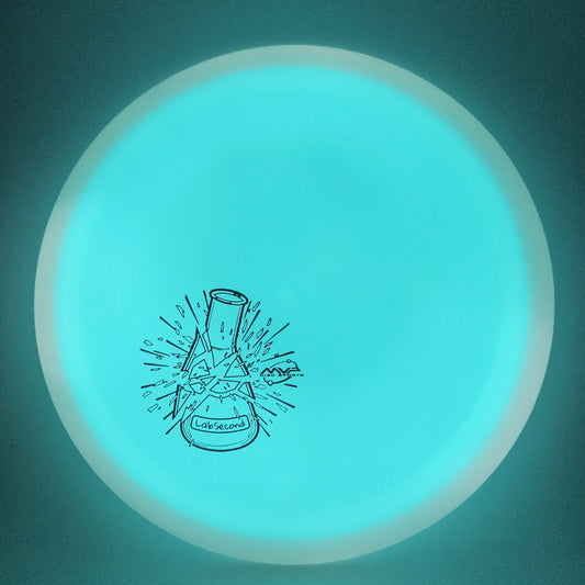 #13228 174g Teal Plate / White Rim, Lab Second Total Eclipse Vanish - Lab Second