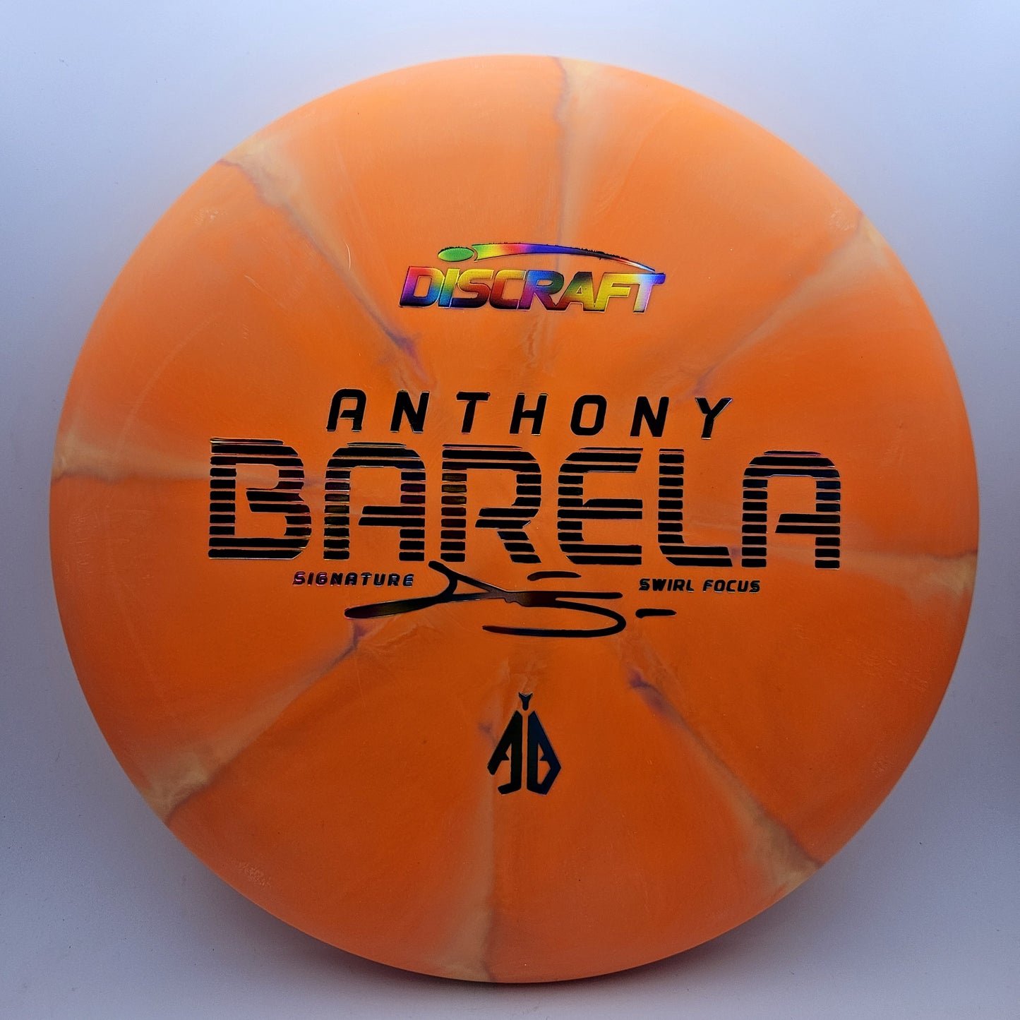 #10070 173-174g Orange, Anthony Barela CT Swirl Focus