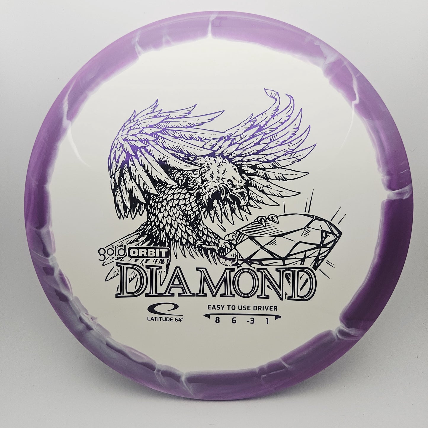 #17034 158g Purple / White Gold Orbit Diamond