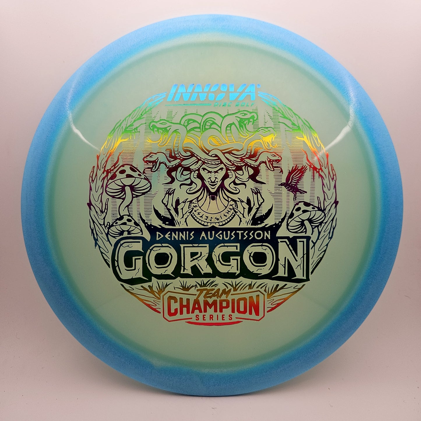 #10683 173-175g Blue, Dennis Augustsson Team Series Proto Glow Halo Champion Gorgon