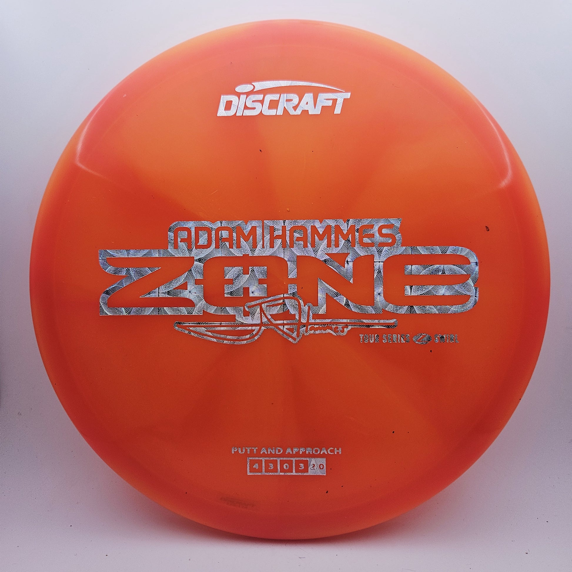 #13570 173-174g Orange, Adam Hammes Tour Series Z Swirl Zone