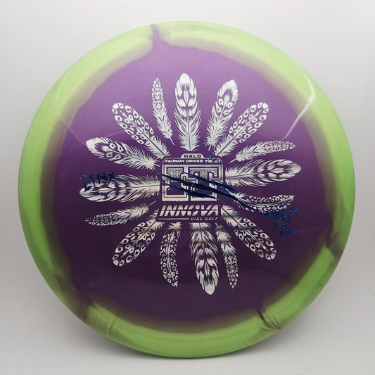 #18163 171g Purple / Green, Overstamp Halo Star Lynx - Overstamp