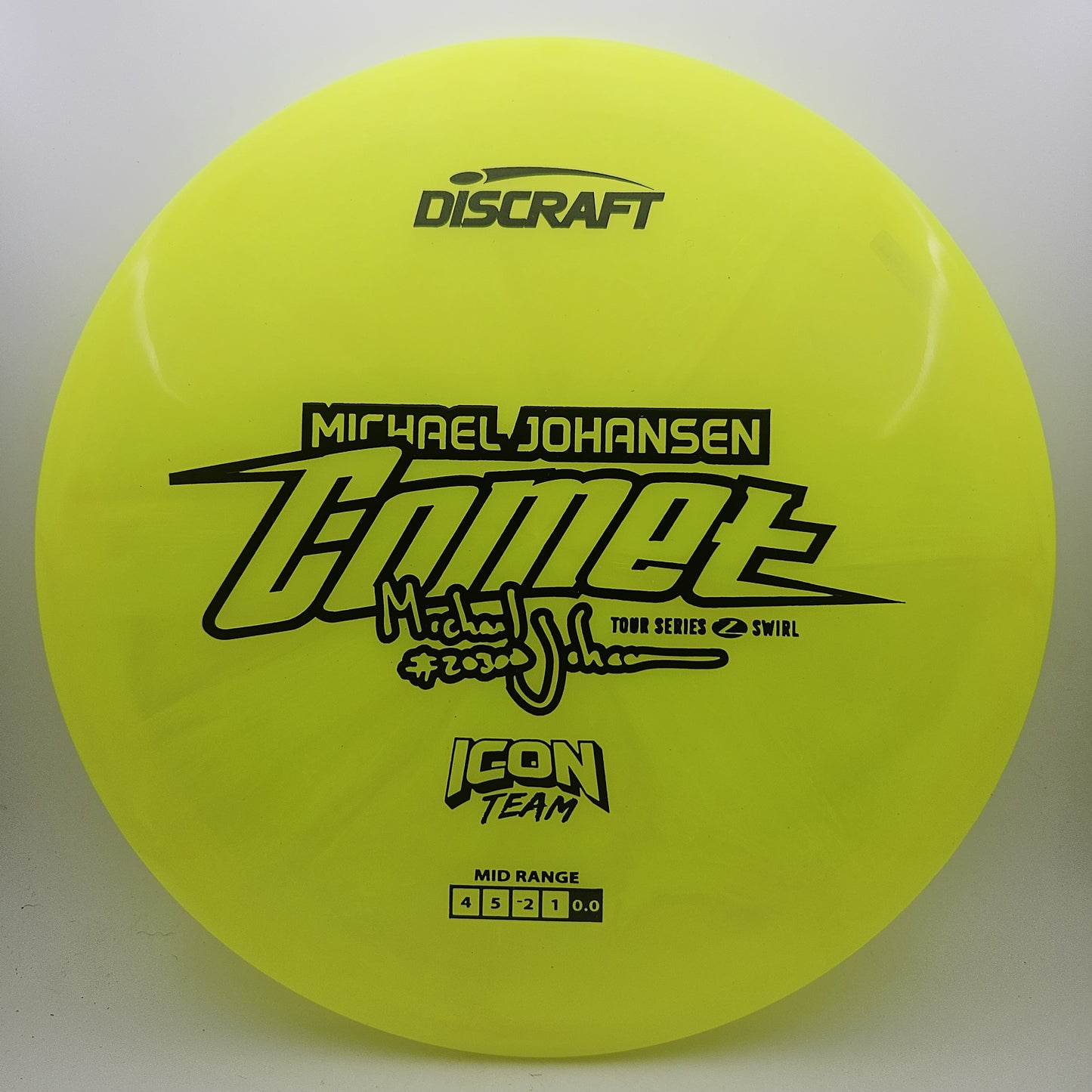 #14452 177+g Yellow, Michael Johansen Icon Series Z Swirl Comet