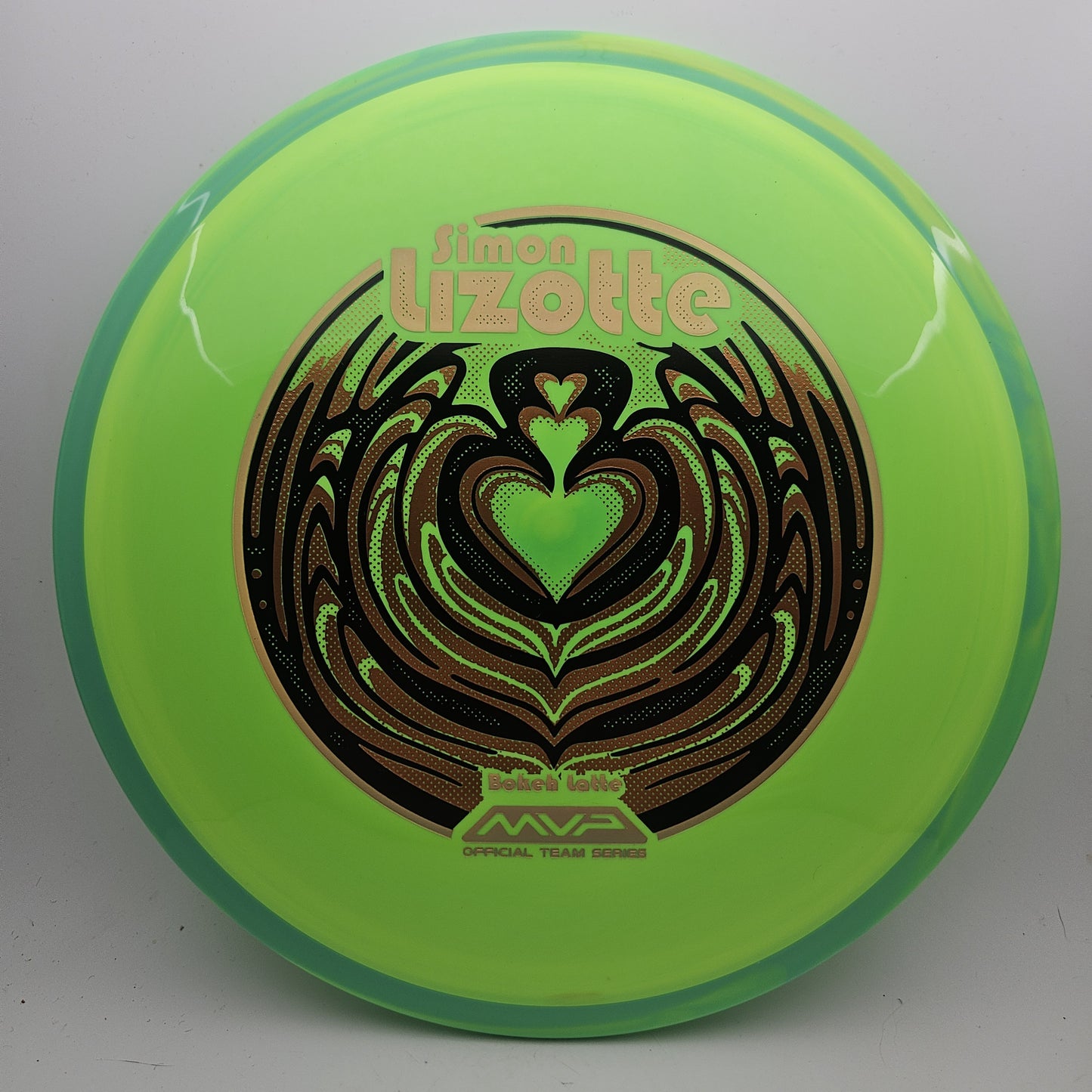 #18043 171g Dayglo / Green, Simon Lizotte Team Series - Bokeh Latte Neutron Bokeh - Simon Lizotte Team Series - Bokeh Latte