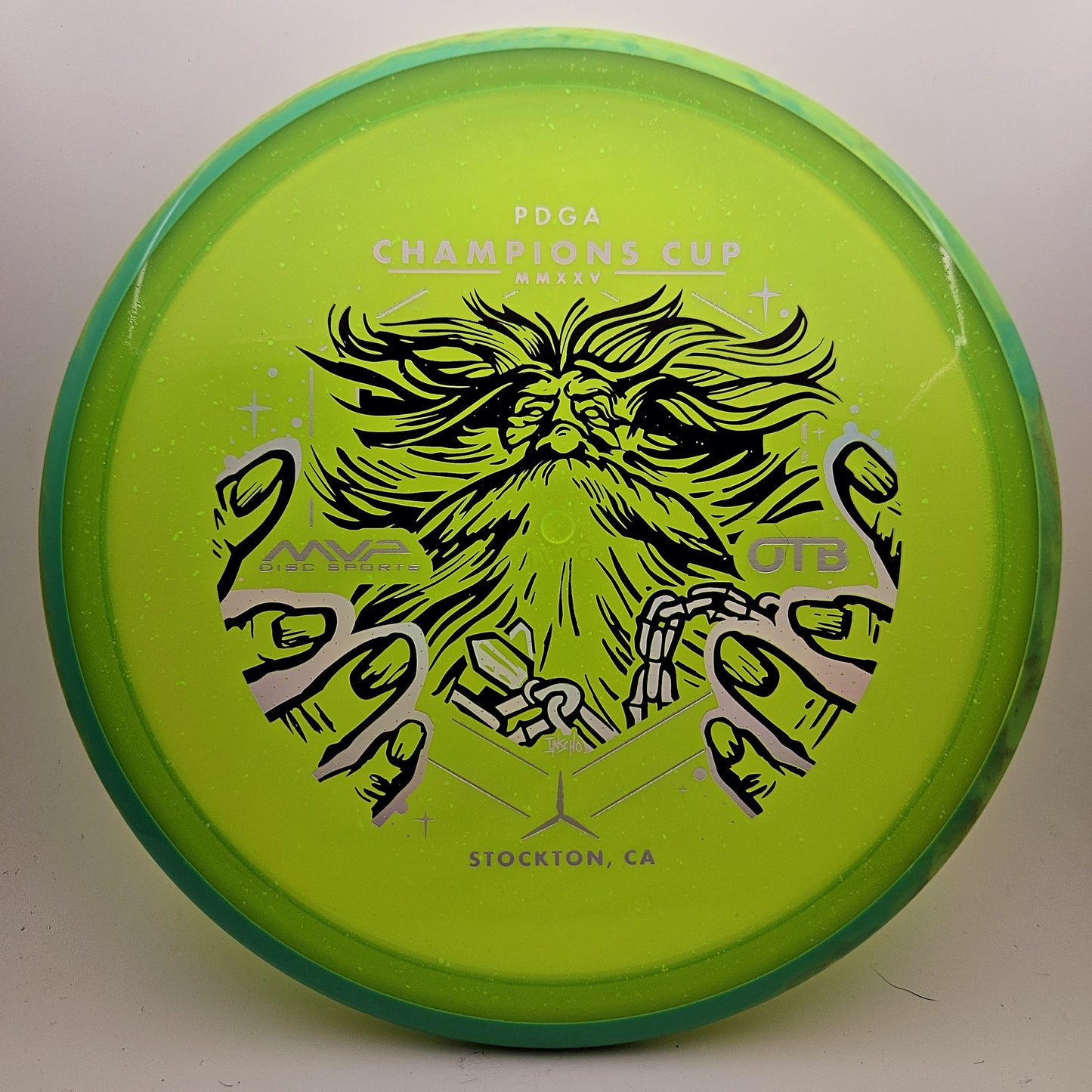 #12321 177g Dayglo / Green, Champions Cup 2025 Particle Glow Proton Hex