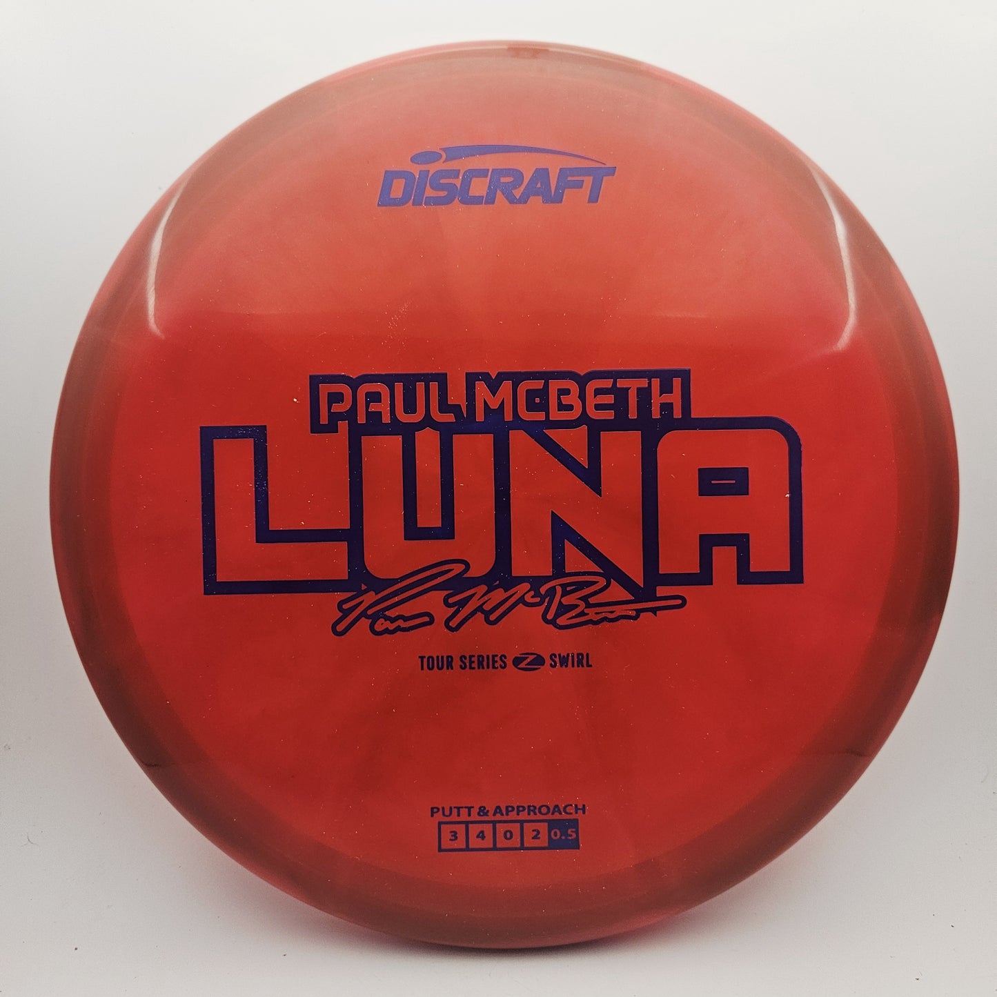 #13559 170-172g Red, Paul Mcbeth Tour Series 2025 Z Swirl Luna
