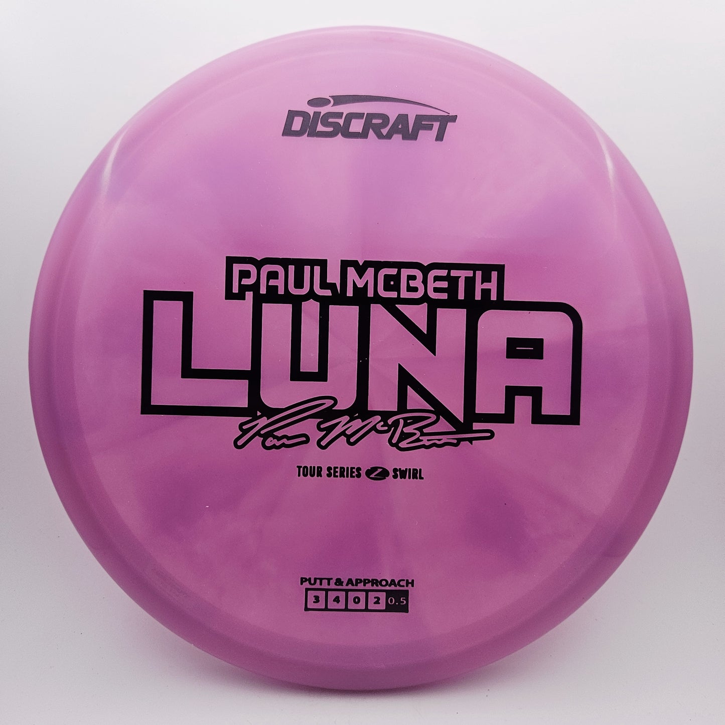 #16194 173-174g Purple, Paul McBeth Tour Series Z Swirl Luna