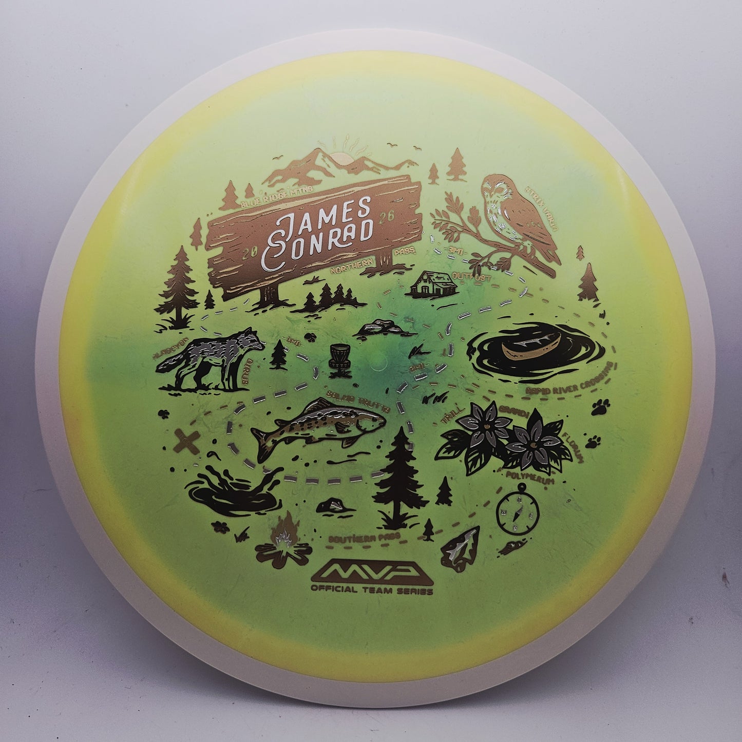 #18840 168g Yellow, James Conrad Team Series Fission Trail - James Conrad Team Series