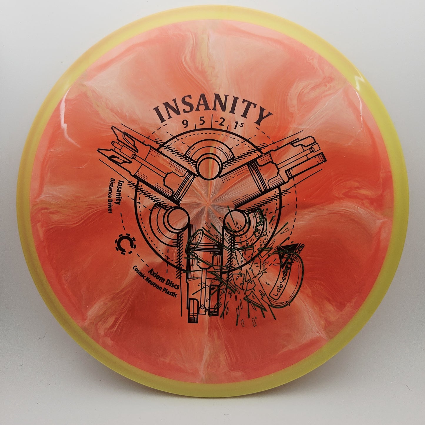 #15955 162g Red / Yellow, Lab Second Cosmic Neutron Insanity - Lab Second