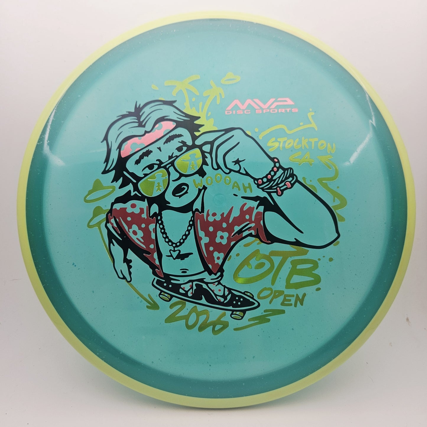 #18956 177g Teal / Yellow, OTB Open Particle Proton Soft Hex - OTB Open