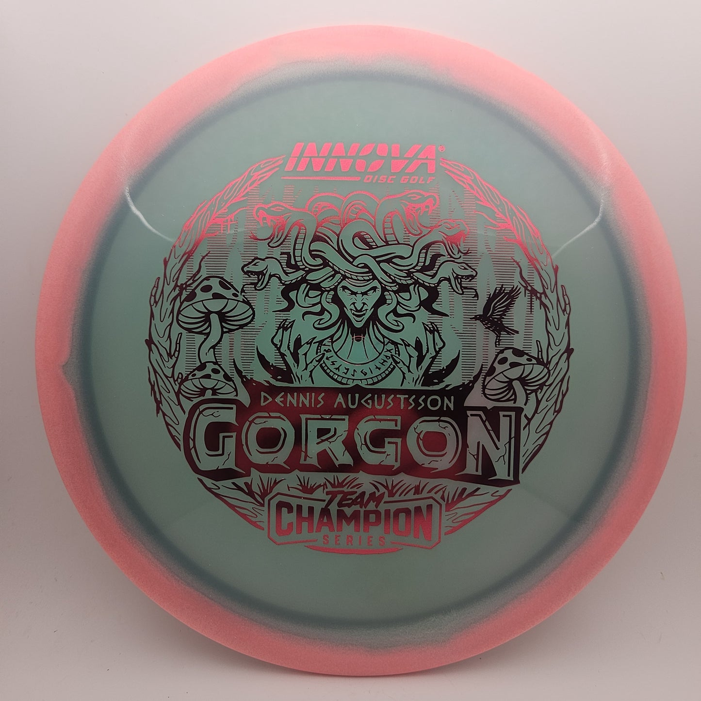 #10502 173-175g Pink / Blue, Dennis Augustsson Team Series Proto Glow Halo Champion Gorgon