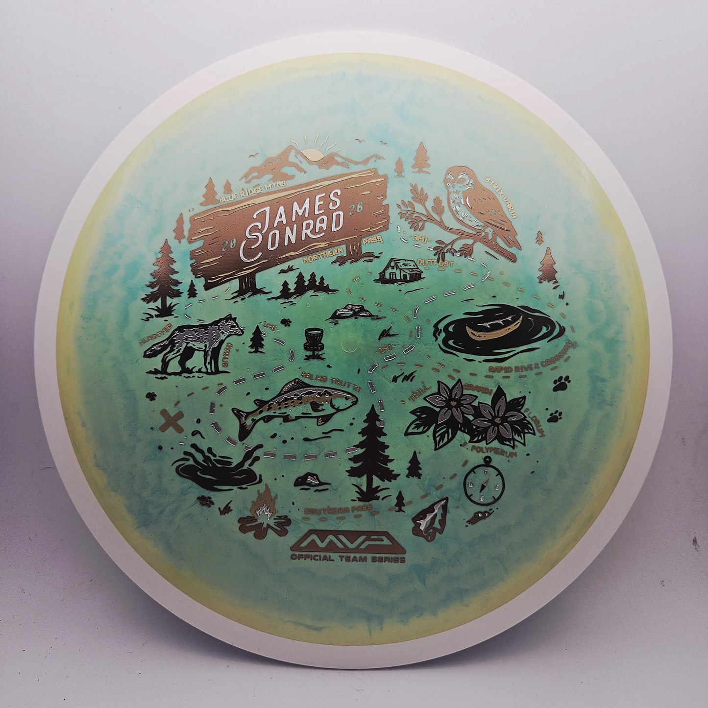 #18837 144g Teal, James Conrad Team Series Fission Trail - James Conrad Team Series