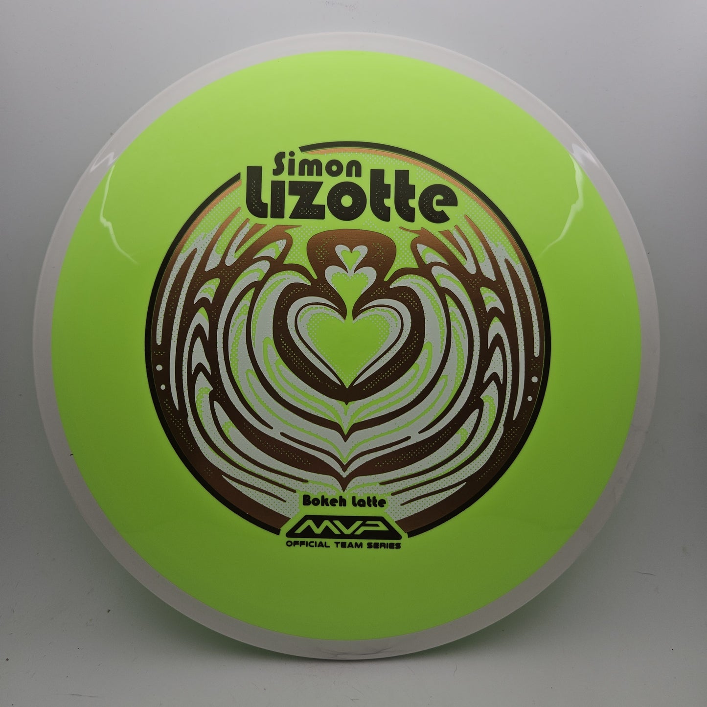 #17996 175g Dayglo / White, Simon Lizotte Team Series - Bokeh Latte Neutron Bokeh - Simon Lizotte Team Series - Bokeh Latte