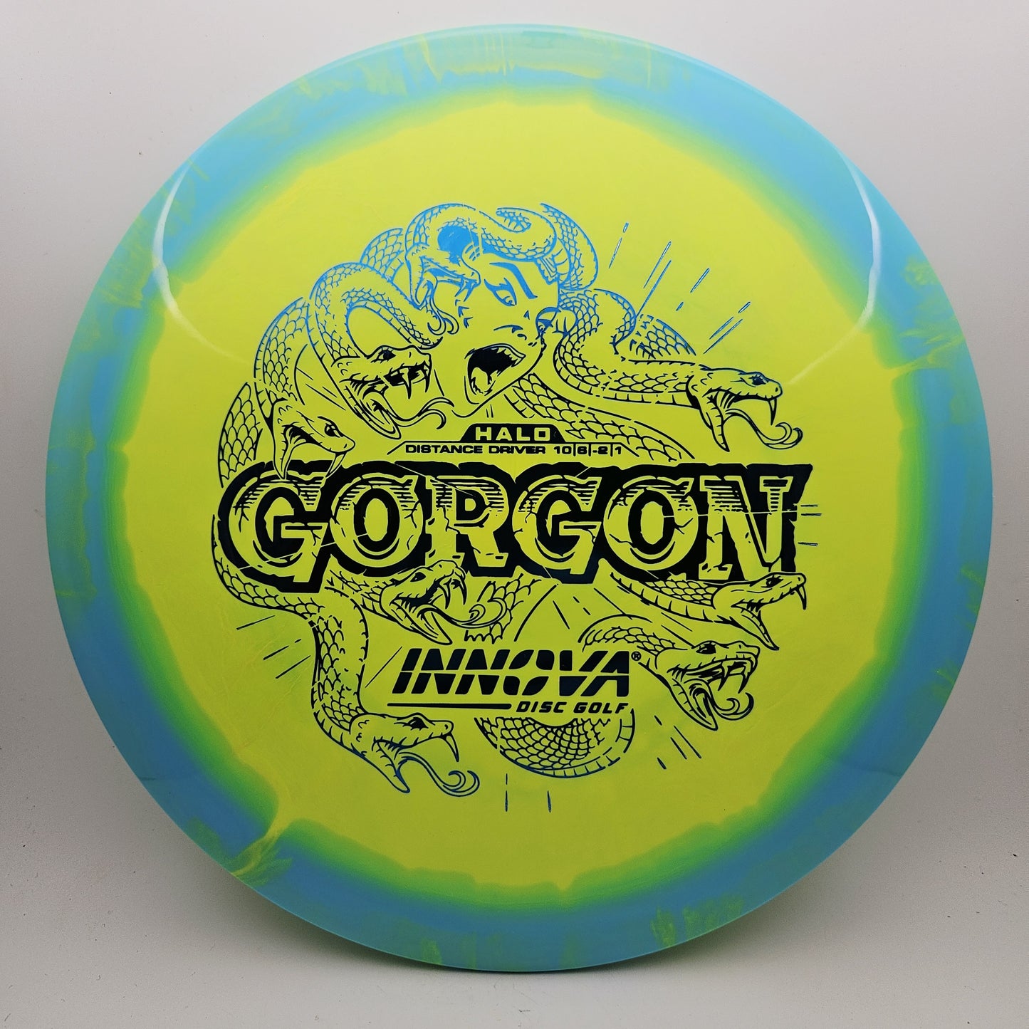 #14367 172g Yellow / Blue Halo Star Gorgon