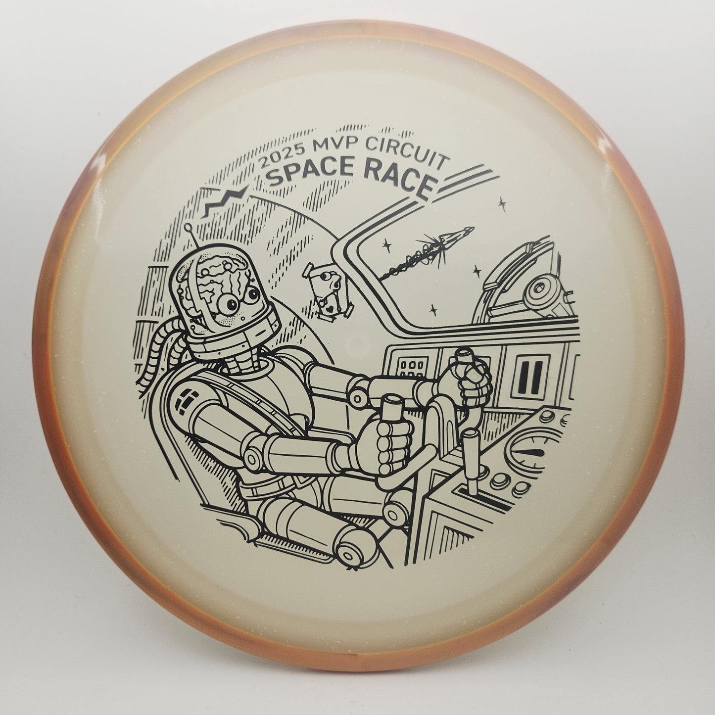 #17052 172g Orange / Blue Glow, Space Race 2025 Particle Eclipse Crave