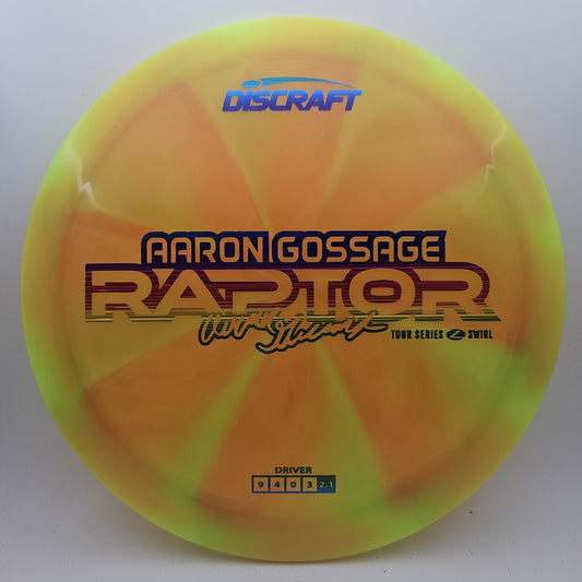 #16212 173-174g Orange / Yellow, Aaron Gossage Tour Series Z Swirl Raptor