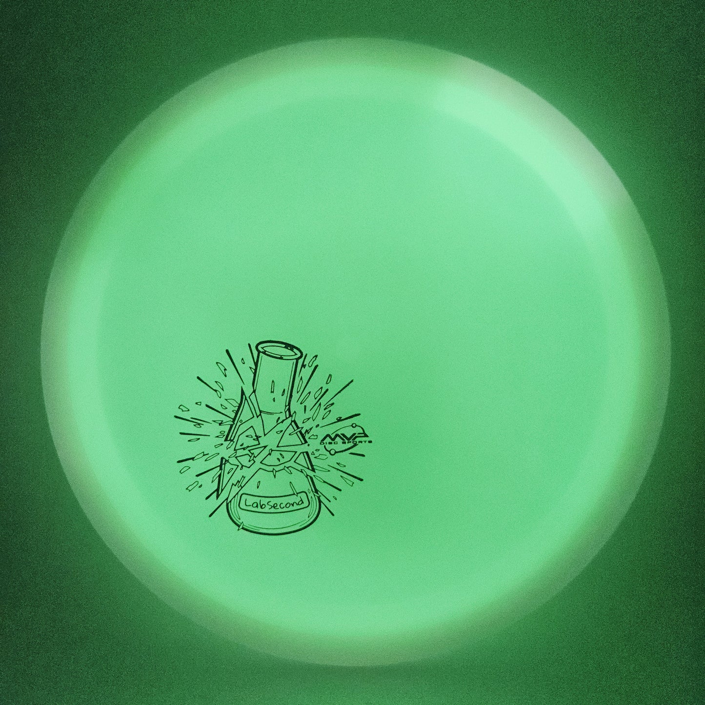 #13229 175g Green Plate / White Rim, Lab Second Total Eclipse Vanish - Lab Second