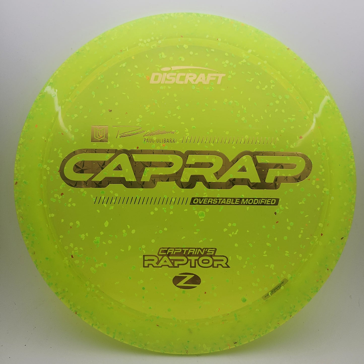 #18193 173-174g Yellow, Paul Ulibarri 2026 Z Confetti Captain's Raptor - Paul Ulibarri 2026