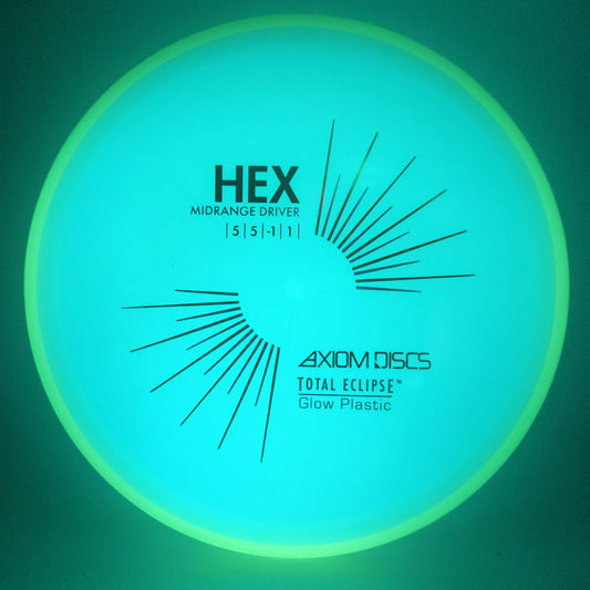 #12595 176g Aqua Plate / Green Rim Total Eclipse Hex