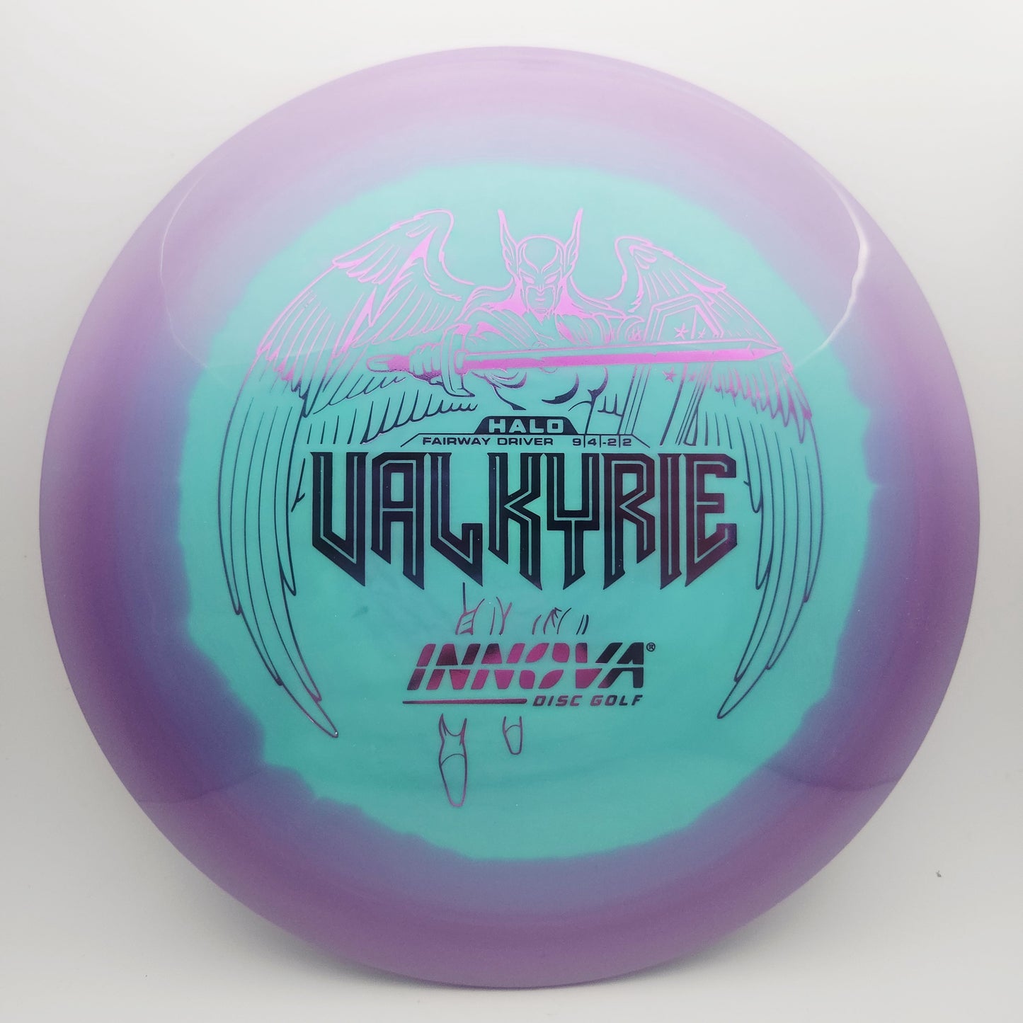 #18068 171g Teal / Purple Halo Star Valkyrie