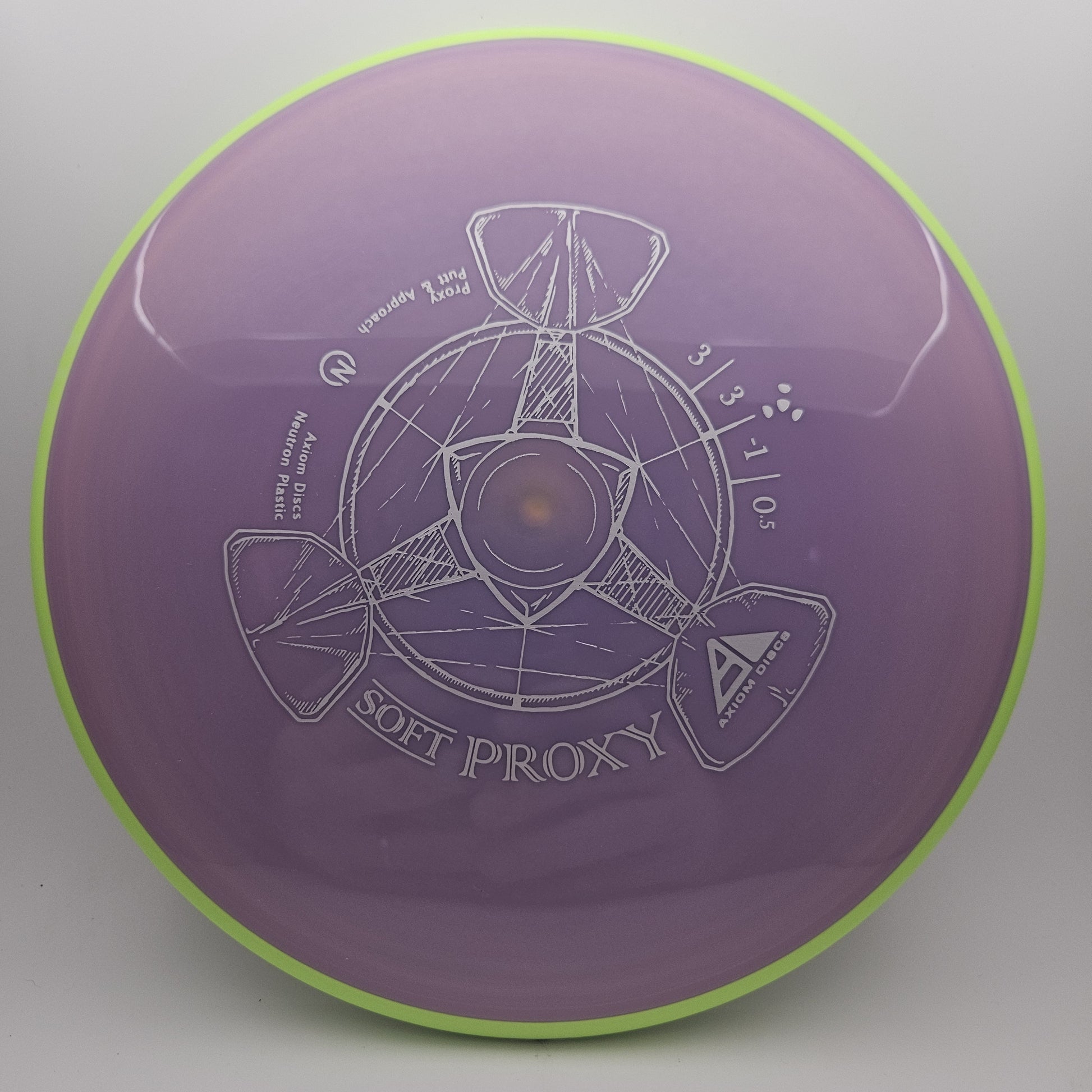 #7849 174g Purple / Lime Neutron Soft Proxy