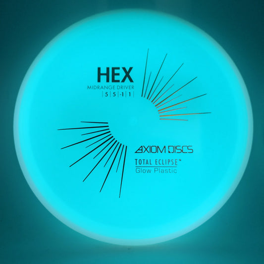 #8874 177g Glow / Aqua Plate / White Rim Total Eclipse Hex