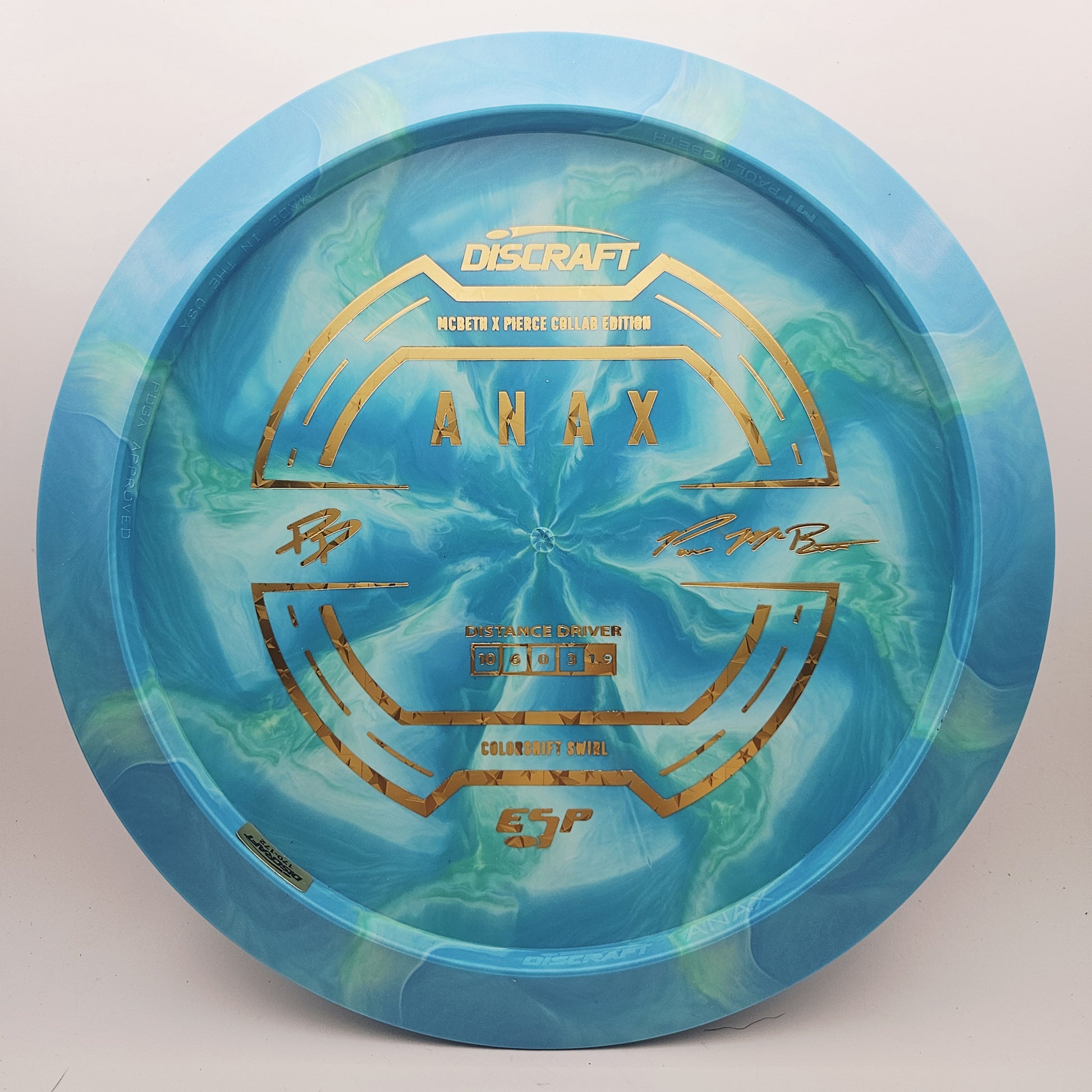 #16524 170-172g Blue, Paul McBeth / Paige Pierce Collab ESP Anax