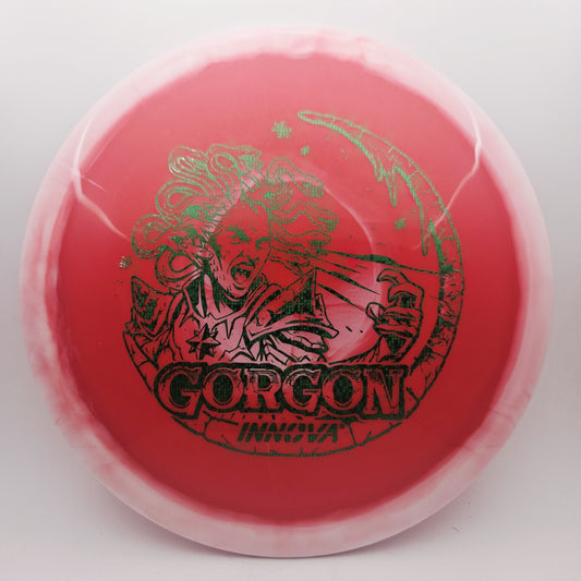 #16744 172g Red / White Holiday Halo Star Gorgon